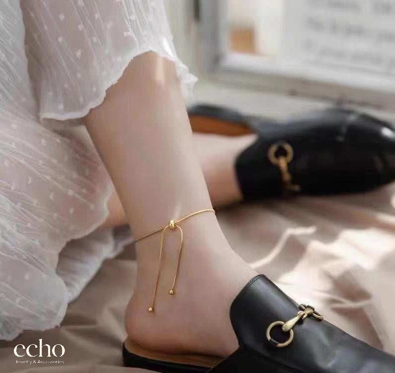 18K Gold-Plated Adjustable Snake Chain Anklet