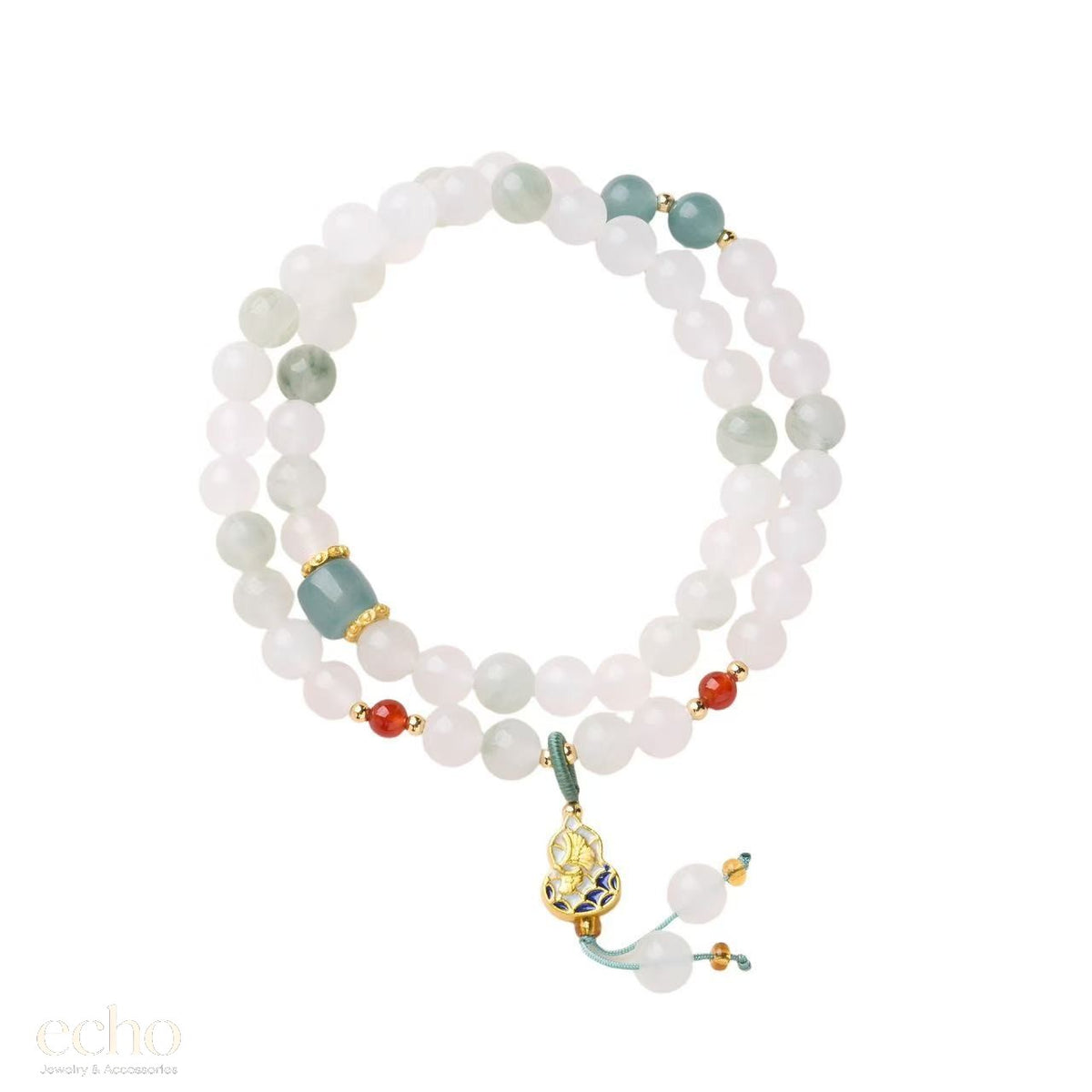 Natural Jade Beaded Bracelet