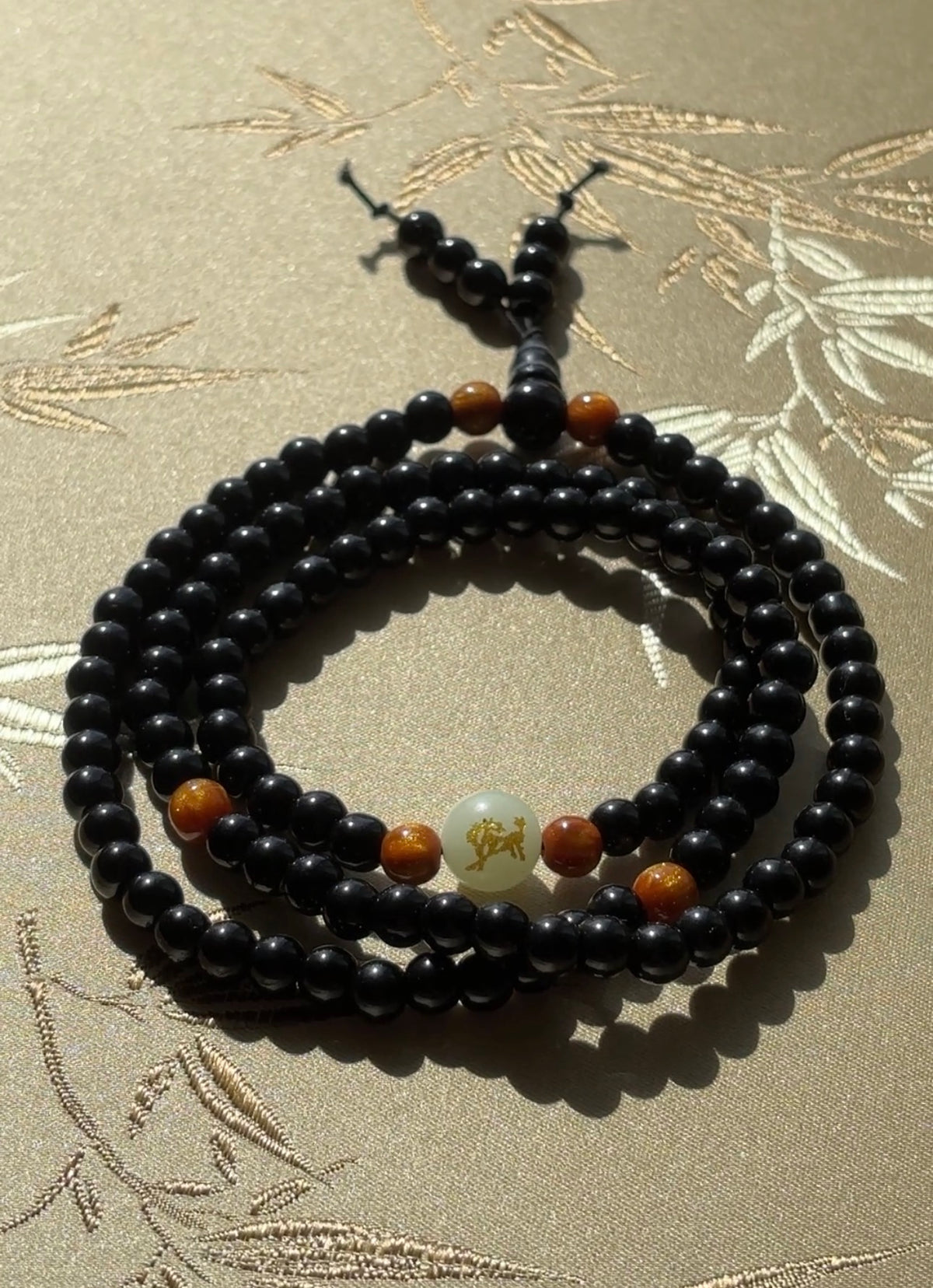 Natural Black Onyx Multi-Wrap Bracelet / Necklace