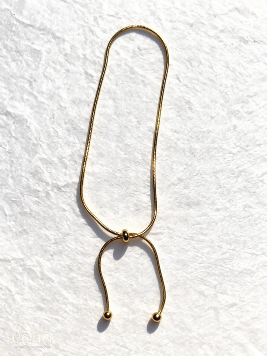 18K Gold-Plated Adjustable Snake Chain Anklet