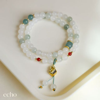 Natural Jade Beaded Bracelet