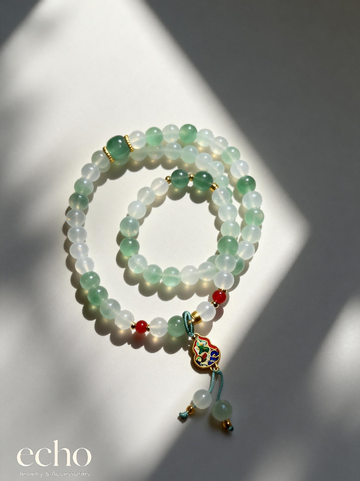 Natural Jade Beaded Bracelet