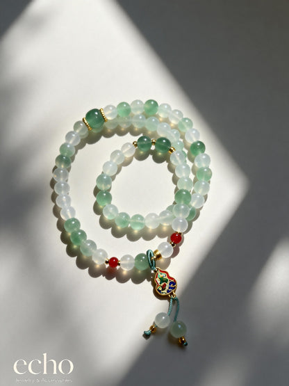 Natural Jade Beaded Bracelet
